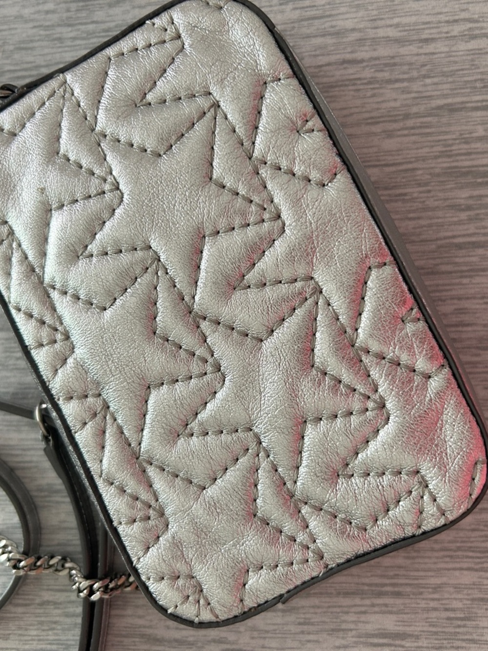Jimmy Choo Haya Star Metallic Napa Shoulder Bag - Picture 7 of 10